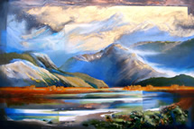 New Zealand Landscape Painting by Artist Harold Coop