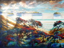 New Zealand Landscape Painting by Artist Harold Coop