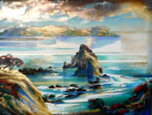 New Zealand Landscape Painting by Artist Harold Coop