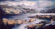 New Zealand Landscape Painting by Artist Harold Coop