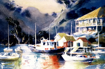 New Zealand Landscape Painting by Artist Harold Coop