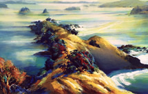 New Zealand Landscape Painting by Artist Harold Coop